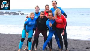 Great surfteam on Tenerife, the NOMB Surfers and local surfguide and legend Emilio de Armas