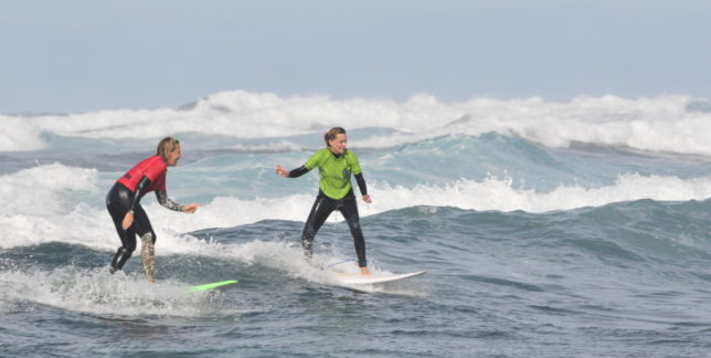 Have your personal surfcoach giving you tips while you are on the wave